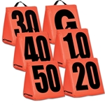 Solid Weighted Football Yard Markers