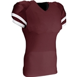 maroon/white