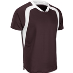 maroon/white