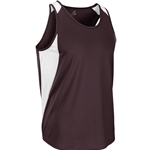 maroon/white