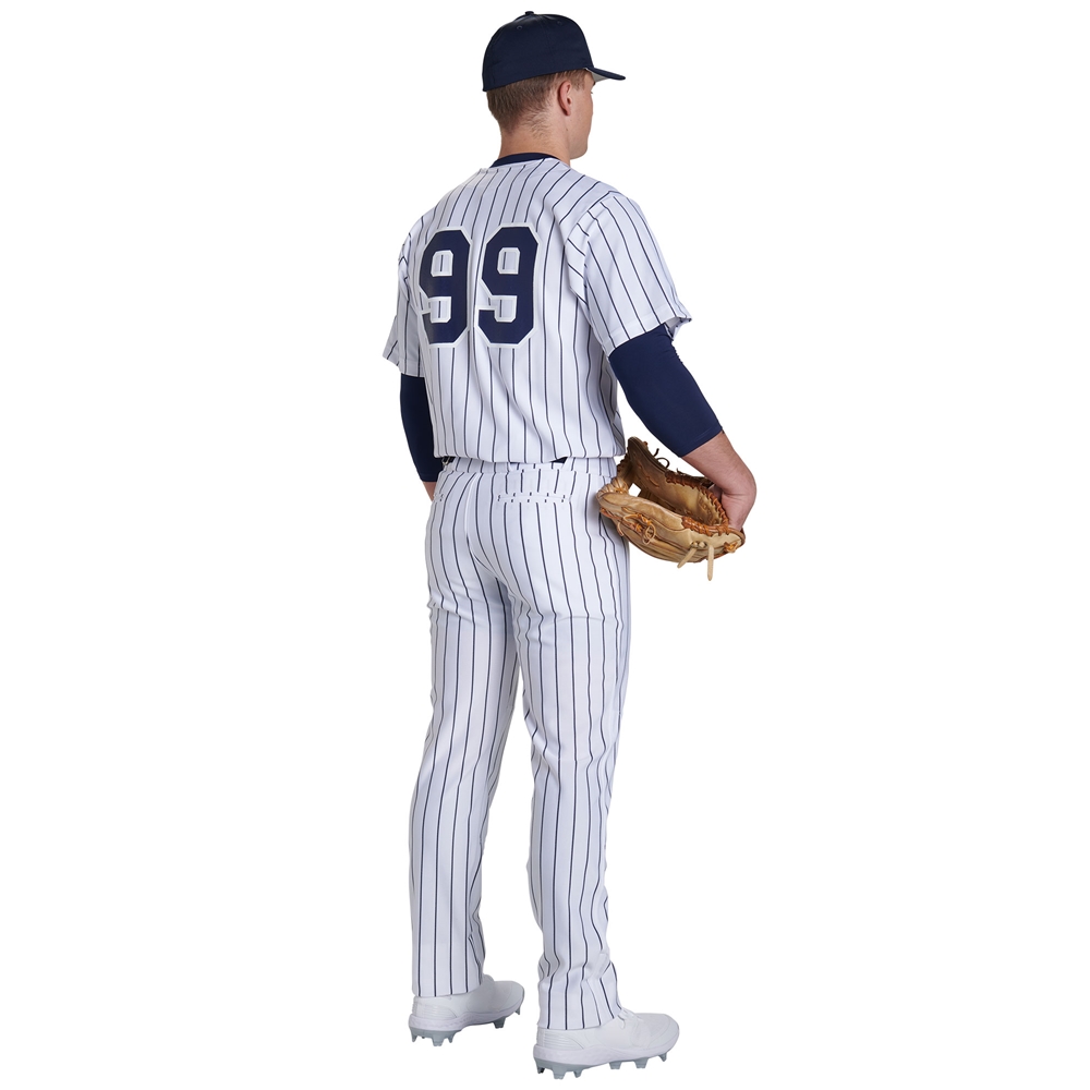 Champro Triple Crown 2.0 Open Bottom Baseball Pants with Braid Pantalons, Blanc, écarlate, 4XL Homme