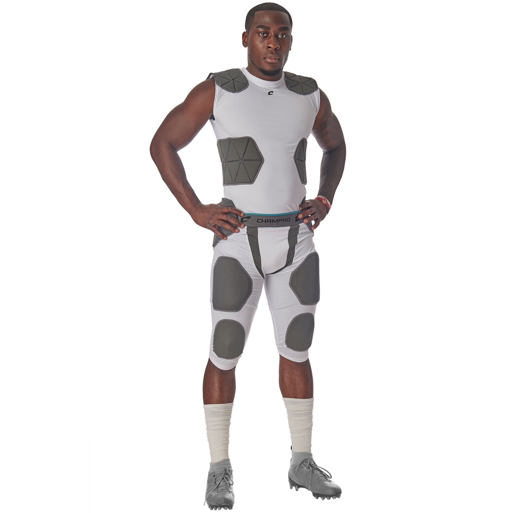  WEARCOG Pro-Flex Adult Football Girdle for Men's, 7 Padded  Integrated Football Pads with Hip, Tail, Thigh Pads and Cup Pocket