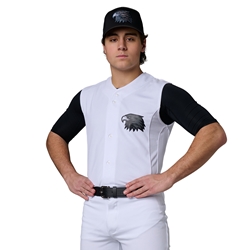 Maglia con bottoni completi gilet senza maniche maglia da Baseball da uomo maglia da Baseball senza maniche Casual da uomo