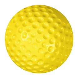 Yellow - Dimple Molded Baseball - Harder Cover