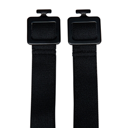 Shoulder Pad Strap with T-Hook; 1"; Black