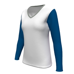 Juice V-Neck Long Sleeve Fitted T-Shirt (WOMENS,GIRLS)